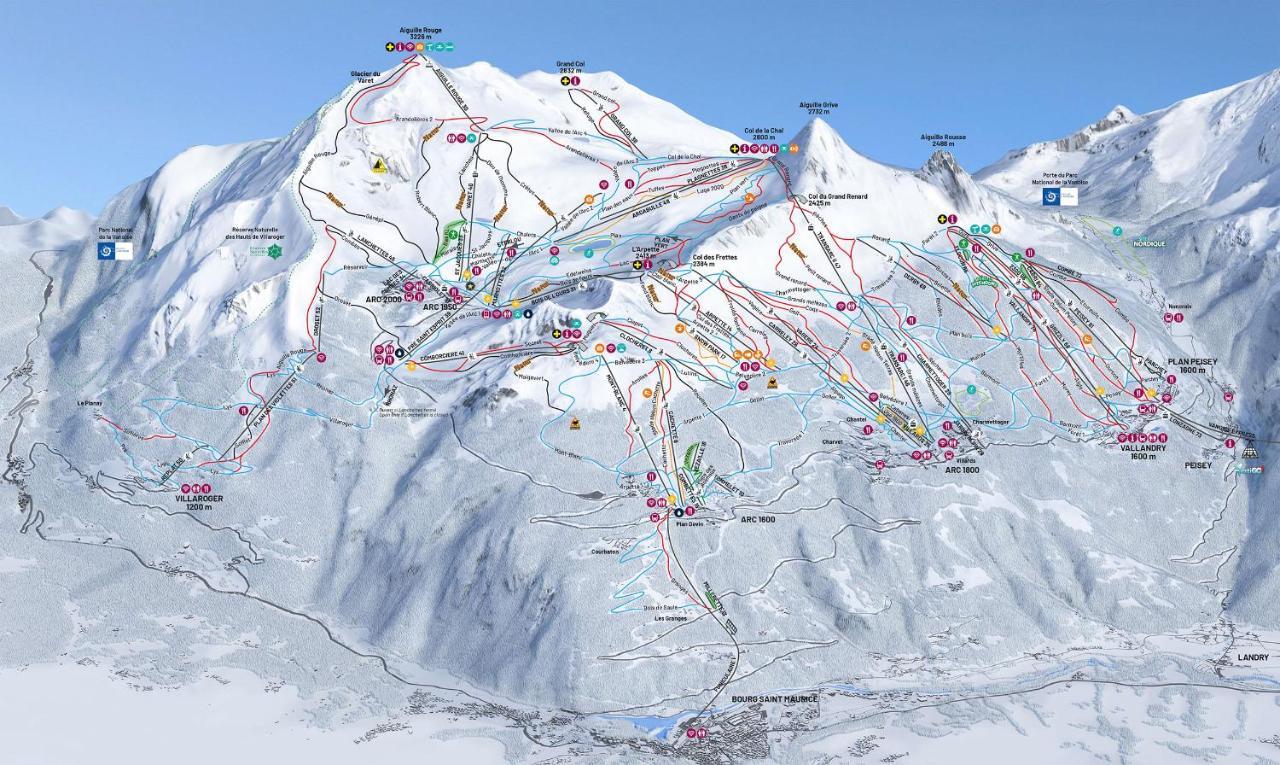 Spacious Ski-In Ski-Out Apartment 4-6 Pax, 161 Sources De Marie Arc 1950 Les Arcs  Buitenkant foto